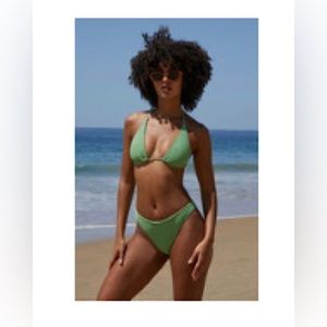 LA Hearts Green Bikini Bathing Suit